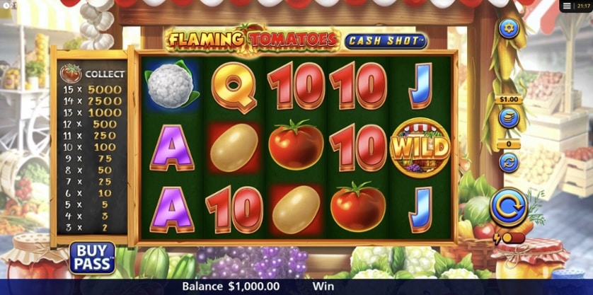 Mängi kohe - Flaming Tomatoes Cash Shot