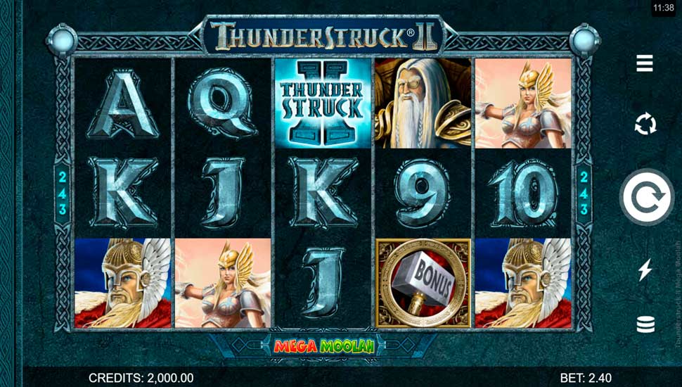 Mängi kohe - Thunderstruck II Mega Moolah