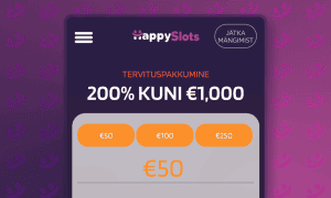 Leia kasiino HappySlots koduleht