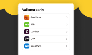 Leia valikust oma kodupank ja logi panka sisse