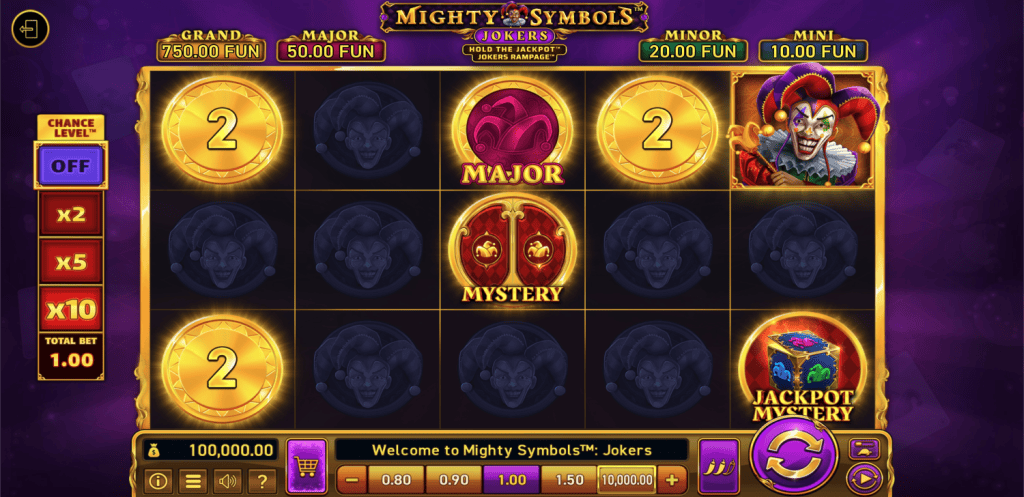 Mighty Symbols: Jokers Wazdan Demo käivitusekraan